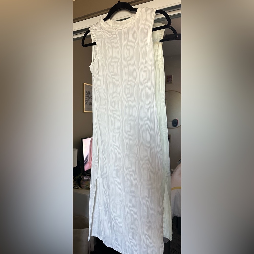 white midi dress